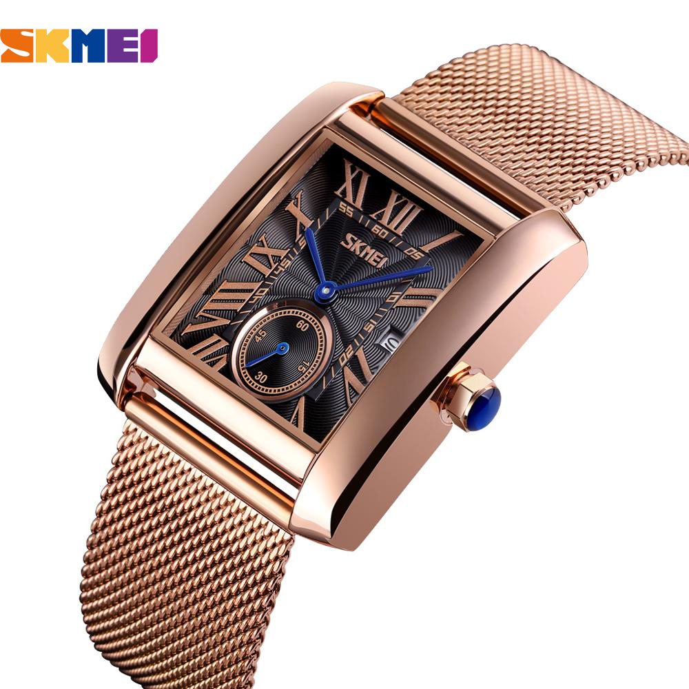 SKMEI Brand Business Watches Men Quartz Wristwatches Top Luxury Rectangle Thread Dial Watch Fashion Mesh Belt Man Analog Clock, Slivery;brown
SKMEI Brand Business Watches Men Quartz Wristwatches Top Luxury Rectangle Thread Dial Watch Fashion Mesh Belt Man Analog Clock, Slivery;brown