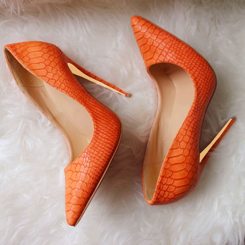 Shipping 2020 Free Mode Women Orange Snake Leather Poined Toe Stiletto High Heels Alta-salto Pump Sapatos Wedding Shoes Phta, 34
Shipping 2020 Free Mode Women Orange Snake Leather Poined Toe Stiletto High Heels Alta-salto Pump Sapatos Wedding Shoes Phta, 34