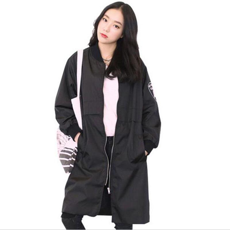 Nice Autumn New Pattern Long And Coats Baseball Serve Bf Windbreaker Thin Loose Coat Woman Solid Color Outerwear LU181, Black
Nice Autumn New Pattern Long And Coats Baseball Serve Bf Windbreaker Thin Loose Coat Woman Solid Color Outerwear LU181, Black