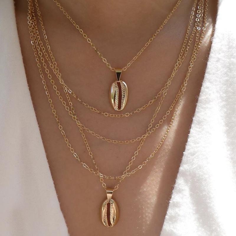 5 Pcs/Set Exaggerated Female Necklace Double Shell Pendant multilayer Gold Necklace Set Women Dance Party Jewelry Accessories
5 Pcs/Set Exaggerated Female Necklace Double Shell Pendant multilayer Gold Necklace Set Women Dance Party Jewelry Accessories