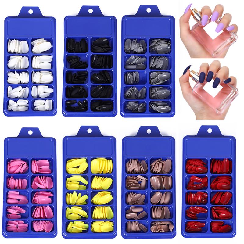 120pcs/box matte full cover fake nails ballerina coffin false nails manicure artificial glue diy manicure nail art tools248s, Black
120pcs/box matte full cover fake nails ballerina coffin false nails manicure artificial glue diy manicure nail art tools248s, Black