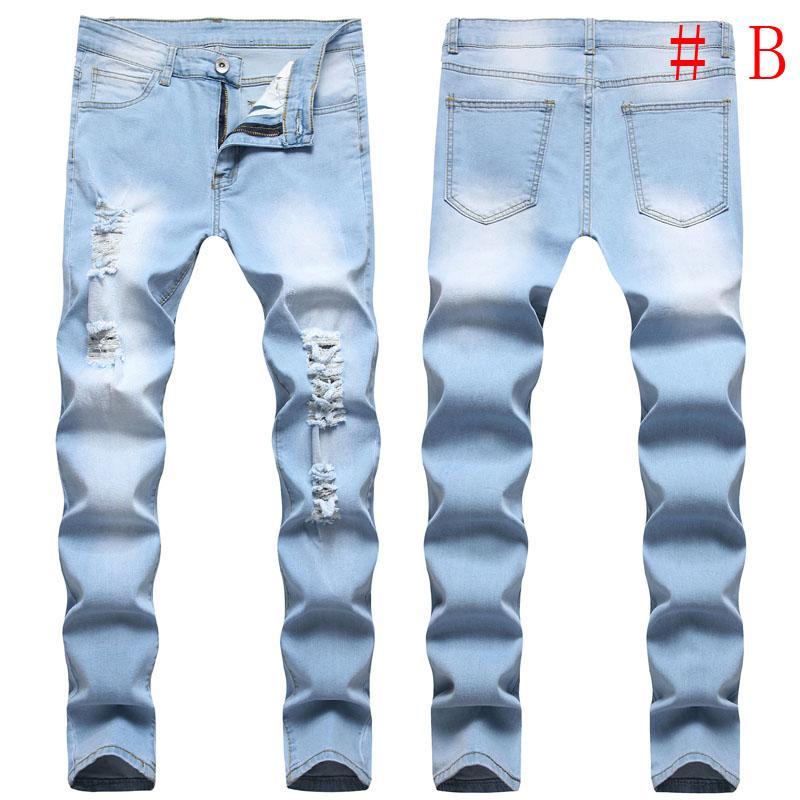 Men's Jeans Fashion Men Skinny Stretchy Pant Slim Fit White Black Long Jeans1