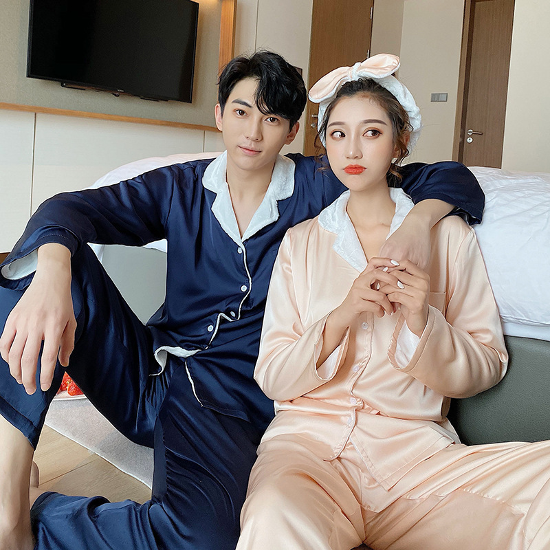 Plush Satin 2020 of Silk Lovers Pyjamas Joint Women Couples Sleepwear Long Sleeves Cool High Quality Exquisite Women' Pajamas F7pp, Navy blue women
Plush Satin 2020 of Silk Lovers Pyjamas Joint Women Couples Sleepwear Long Sleeves Cool High Quality Exquisite Women' Pajamas F7pp, Navy blue women