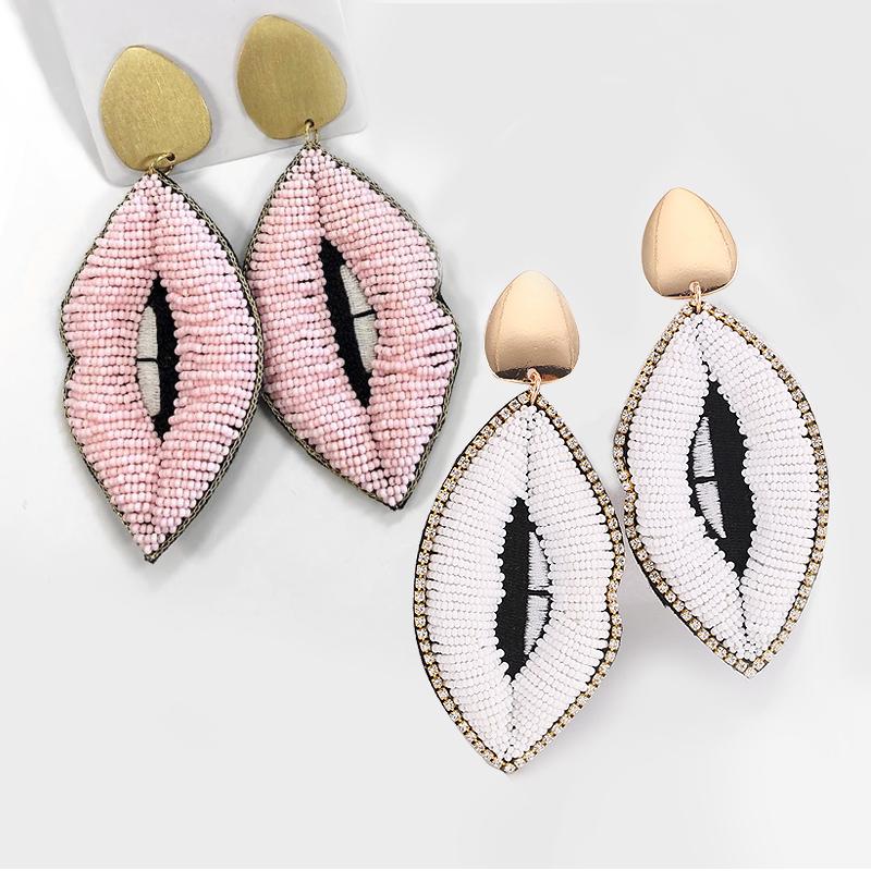 Drop Earrings For Women Boho Aretes Oorbellen Mouth Earrings Beads Handmade Earings Statement Fashion Jewelry Ear Gifts 
Drop Earrings For Women Boho Aretes Oorbellen Mouth Earrings Beads Handmade Earings Statement Fashion Jewelry Ear Gifts