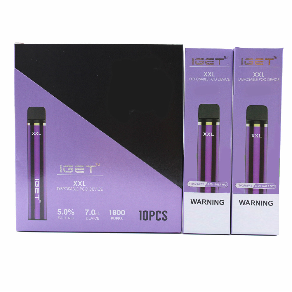 100% Original IGET XXL Disposable Pod Device 950mAh 1800 Puffs 7ml 5% 10pcs a display Multi Colors DHL Fast Shipping
100% Original IGET XXL Disposable Pod Device 950mAh 1800 Puffs 7ml 5% 10pcs a display Multi Colors DHL Fast Shipping