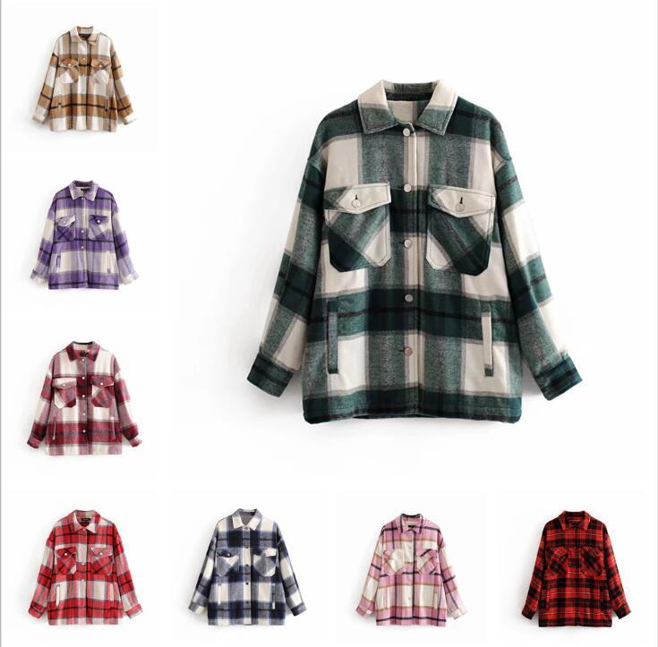 2021 Plaid Jacket Vintage Stylish Pockets Oversized Jacket Coat Women Fashion Lapel Collar Long Sleeve Loose Outerwear Chic Tops, Purple
2021 Plaid Jacket Vintage Stylish Pockets Oversized Jacket Coat Women Fashion Lapel Collar Long Sleeve Loose Outerwear Chic Tops, Purple