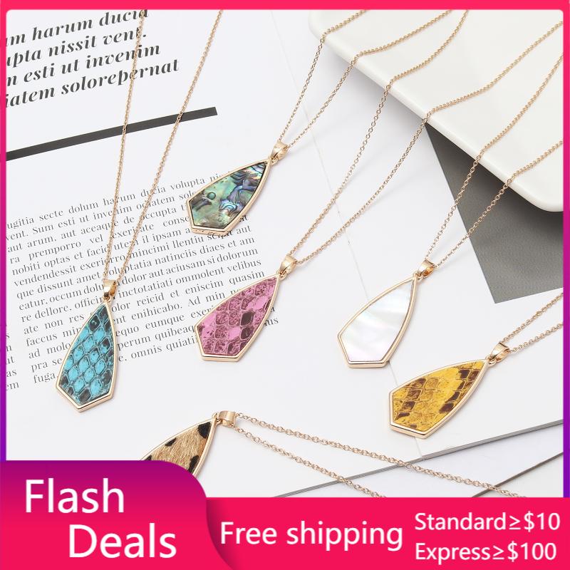 Acrylic Abalone Shell Leopard Curved Geometric Pendant Necklace Snakeskin Leather Gold Charm Body Brand Jewelry
Acrylic Abalone Shell Leopard Curved Geometric Pendant Necklace Snakeskin Leather Gold Charm Body Brand Jewelry