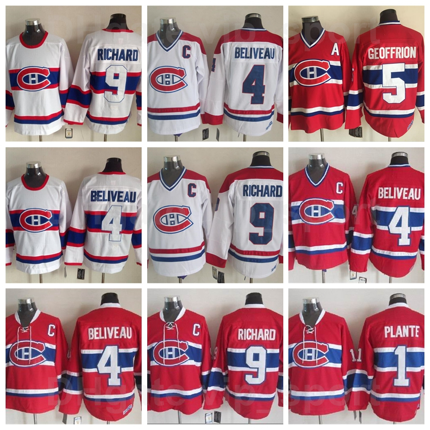 Vintage Classic Montreal Canadiens Retro 9 Maurice Richard Jersey Hockey 1 Jacques Plante 5 Bernie Geoffrion 4 Jean Beliveau 10 Guy Lafleur 76 PK Subban Red White CCM, 27 white
Vintage Classic Montreal Canadiens Retro 9 Maurice Richard Jersey Hockey 1 Jacques Plante 5 Bernie Geoffrion 4 Jean Beliveau 10 Guy Lafleur 76 PK Subban Red White CCM, 27 white
