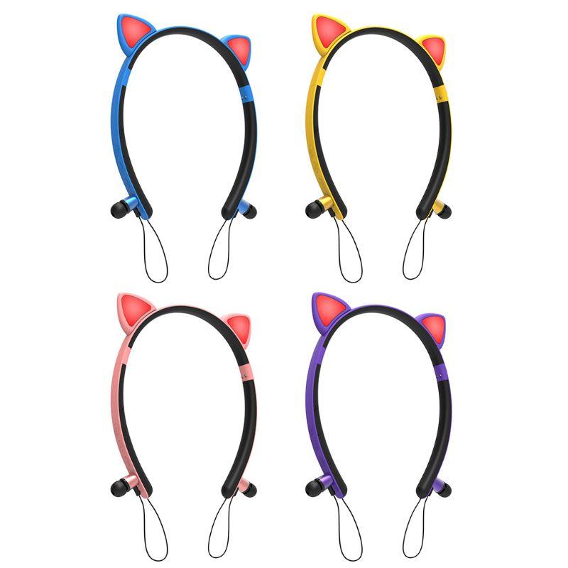 Cute Cat Headsets Portable Wireless Bluetooth Magnetic Headphones for Girl Gifts, Yellow
Cute Cat Headsets Portable Wireless Bluetooth Magnetic Headphones for Girl Gifts, Yellow