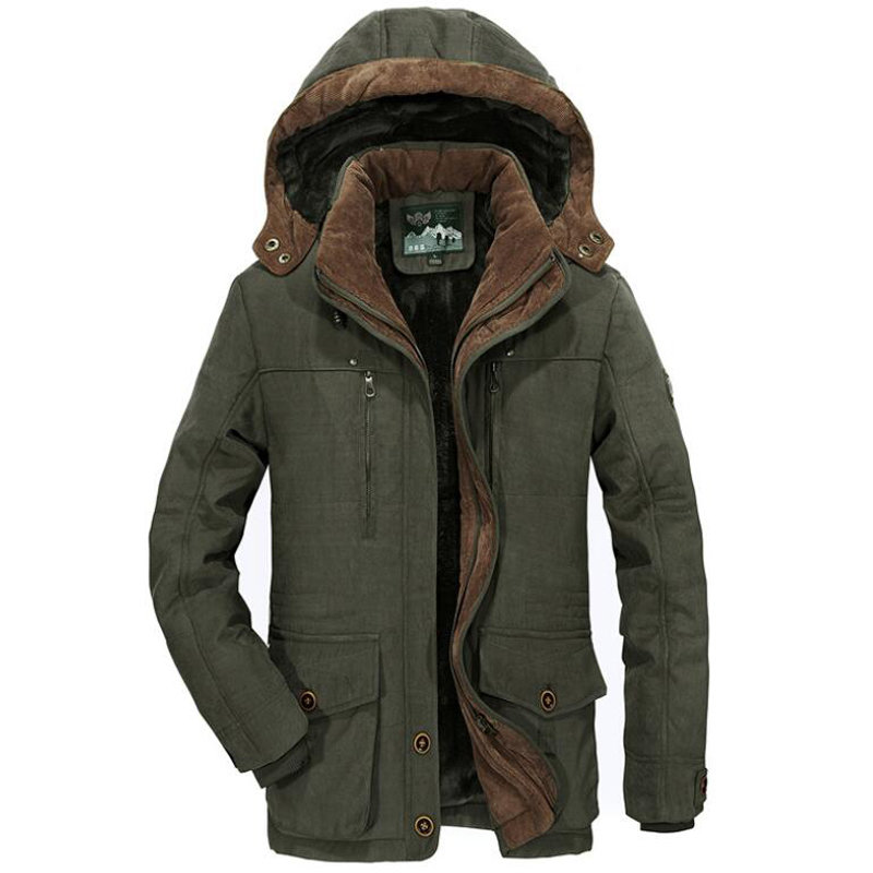 Winter Coat Fleece Warm Thicken Jacket Men Outerwear Windproof Casual Coats With Hooded Mens Plus Size 6XL 7XL Military Parkas 201214