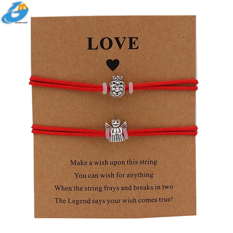 DGW 2pcs Set Vintage Lion&angel Charm Bracelets for Bestfriend Adjustable Wish Bracelet Couple Rope Chain Women Metal
DGW 2pcs Set Vintage Lion&angel Charm Bracelets for Bestfriend Adjustable Wish Bracelet Couple Rope Chain Women Metal