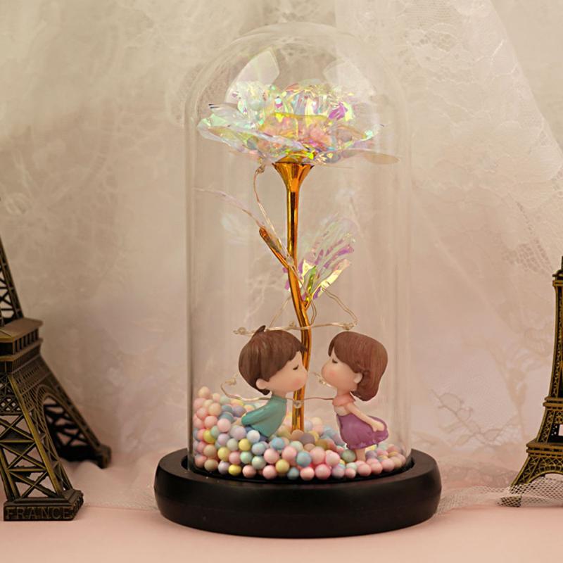 2021 LED Enchanted Galaxy Rose Eternal Colorful Gold Foil Flower With Fairy String Light In Dome For Wedding Valentine Day Gifts, Beige
2021 LED Enchanted Galaxy Rose Eternal Colorful Gold Foil Flower With Fairy String Light In Dome For Wedding Valentine Day Gifts, Beige