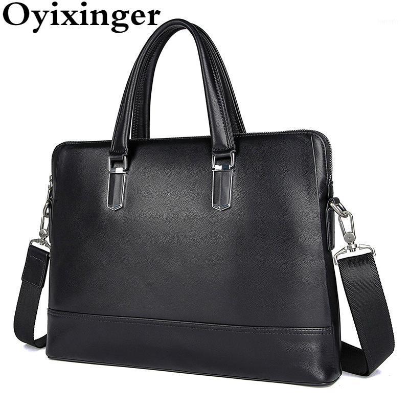 Oyixinger Men's Briefcase Genuine Leather Men Handbags Business Laptop Bag For 14 Inch Laptop Solid Fashion Shoulder Bags Male1, Black
Oyixinger Men's Briefcase Genuine Leather Men Handbags Business Laptop Bag For 14 Inch Laptop Solid Fashion Shoulder Bags Male1, Black