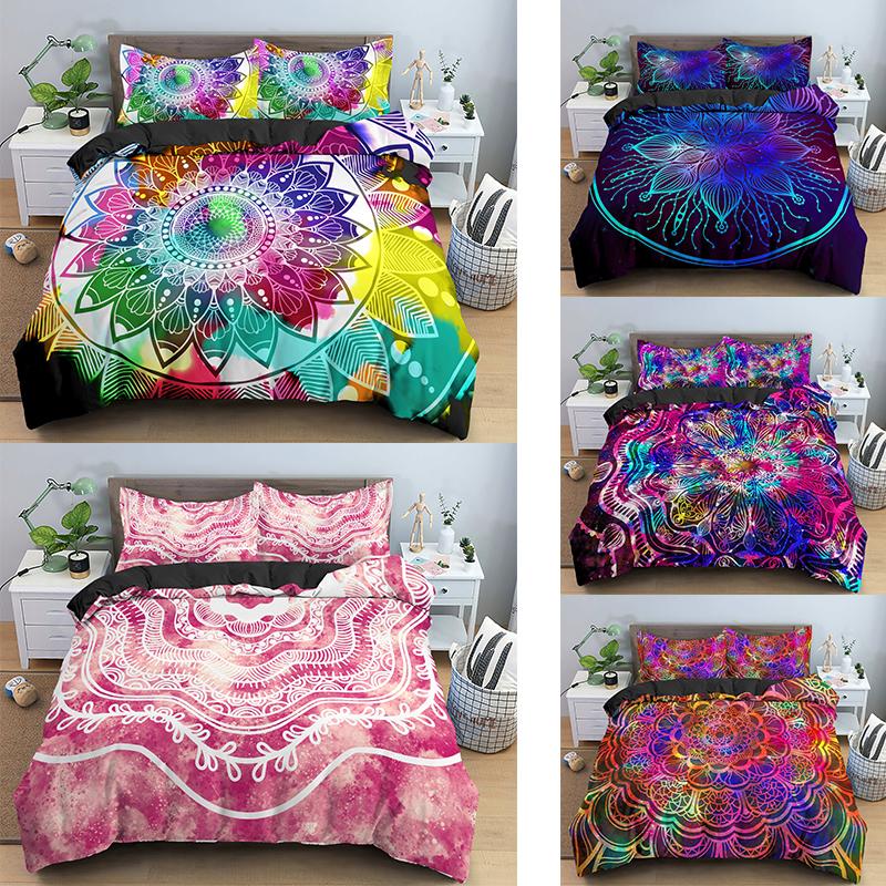 3D Colorful Mandala Flower Pattern Printed Bedding Sets Multicolor Duvet Cover Art Comforter 2/3Pcs, H1622
3D Colorful Mandala Flower Pattern Printed Bedding Sets Multicolor Duvet Cover Art Comforter 2/3Pcs, H1622