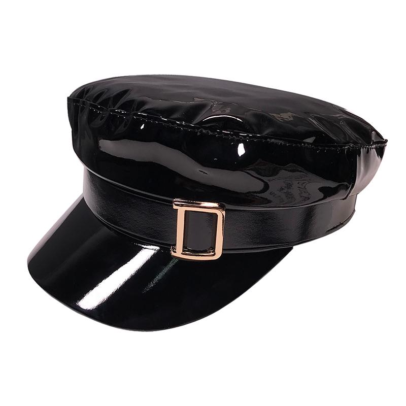 Black navy hat female wild PU beret hat autumn bright leather flat cap casual fashion trend octagonal
Black navy hat female wild PU beret hat autumn bright leather flat cap casual fashion trend octagonal