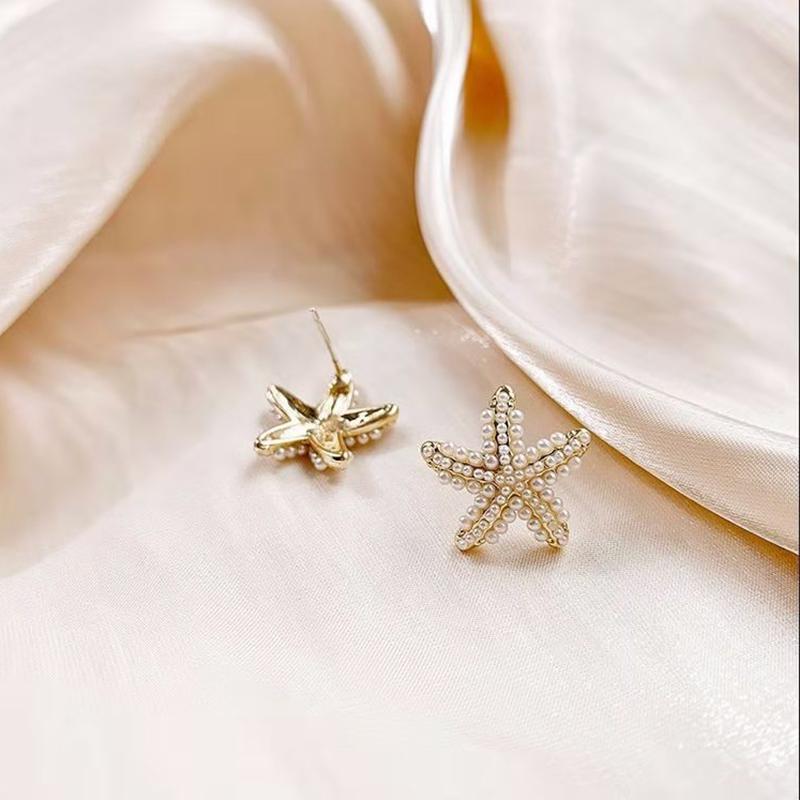 Fashion Jewelry New Starfish Romantic Holiday Style Pearl Exquisite All-Match Niche Earrings Female Romantic Jewelry Gift
Fashion Jewelry New Starfish Romantic Holiday Style Pearl Exquisite All-Match Niche Earrings Female Romantic Jewelry Gift