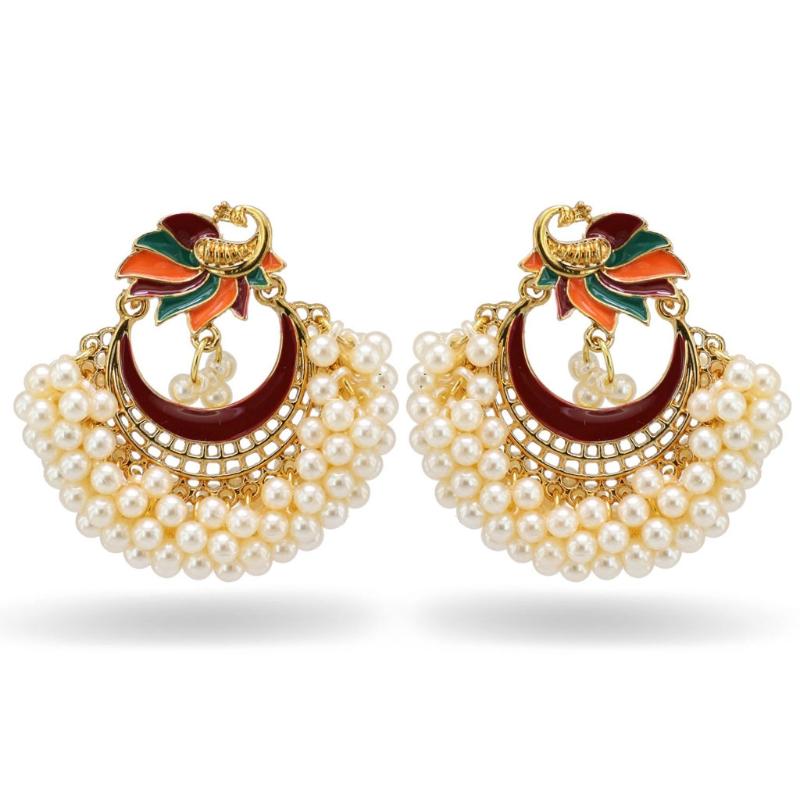 Bollywood Ethnic Bridal Bride Kundan Earrings Peacock Pearls Jhumka Jhumki Bahubali Drop Earrings Fashion Jewelry
Bollywood Ethnic Bridal Bride Kundan Earrings Peacock Pearls Jhumka Jhumki Bahubali Drop Earrings Fashion Jewelry