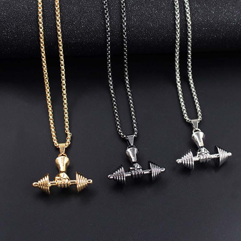 Hiphop Rock Nightclub Dumbbell Pendant Woman Gym Bodybuilding Weight Lifting Jewelry Charm Fitness For Men's Necklace
Hiphop Rock Nightclub Dumbbell Pendant Woman Gym Bodybuilding Weight Lifting Jewelry Charm Fitness For Men's Necklace