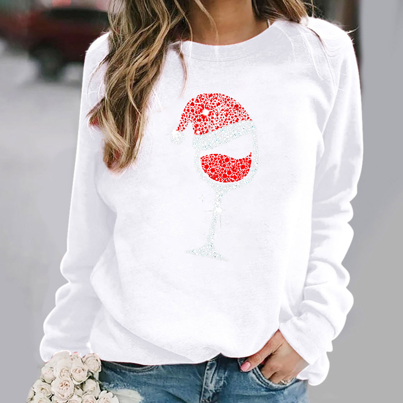 Women's Mode $#039s wear oxen horn Christmas glass of wine T-shirt around the warm neck long casual jacket WFN9, Green
Women's Mode $#039s wear oxen horn Christmas glass of wine T-shirt around the warm neck long casual jacket WFN9, Green