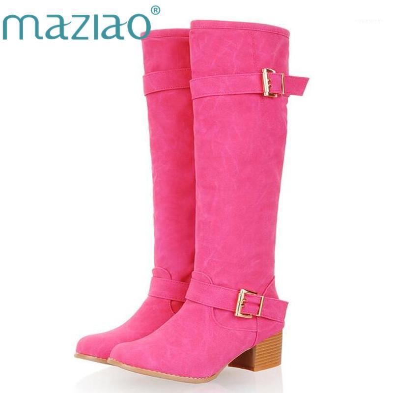 MAZIAO Hot Sale Knee Boots Women Winter High Heel Long Boots Slim Sexy Buckles Nubuck Leather Shoes Women Large Size 34-431, Pink
MAZIAO Hot Sale Knee Boots Women Winter High Heel Long Boots Slim Sexy Buckles Nubuck Leather Shoes Women Large Size 34-431, Pink
