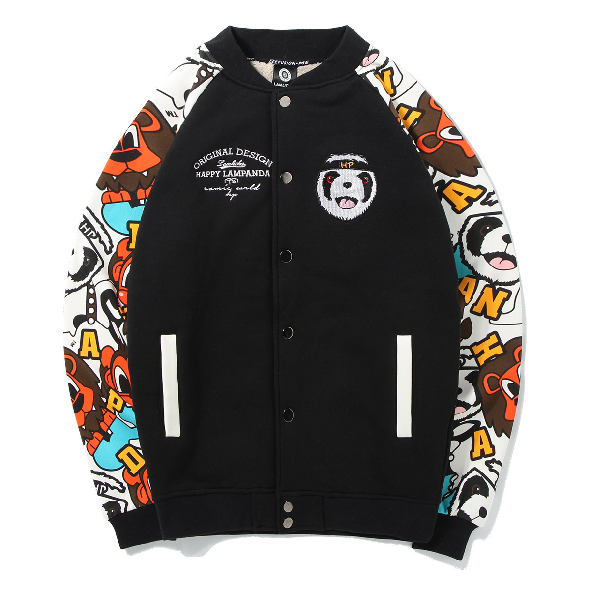 Arrival 2020 New Short Rib Loose Cotton Casual Sale Warm Winter Wear Printed Cartoon Baseball Suit Thick Male Jacket Uknz, Black
Arrival 2020 New Short Rib Loose Cotton Casual Sale Warm Winter Wear Printed Cartoon Baseball Suit Thick Male Jacket Uknz, Black