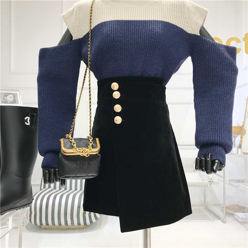 Irregular black velvet skirt Women' new Autumn / winter 2020 high waist slim bag hip Joker small fragrance skirt
Irregular black velvet skirt Women' new Autumn / winter 2020 high waist slim bag hip Joker small fragrance skirt