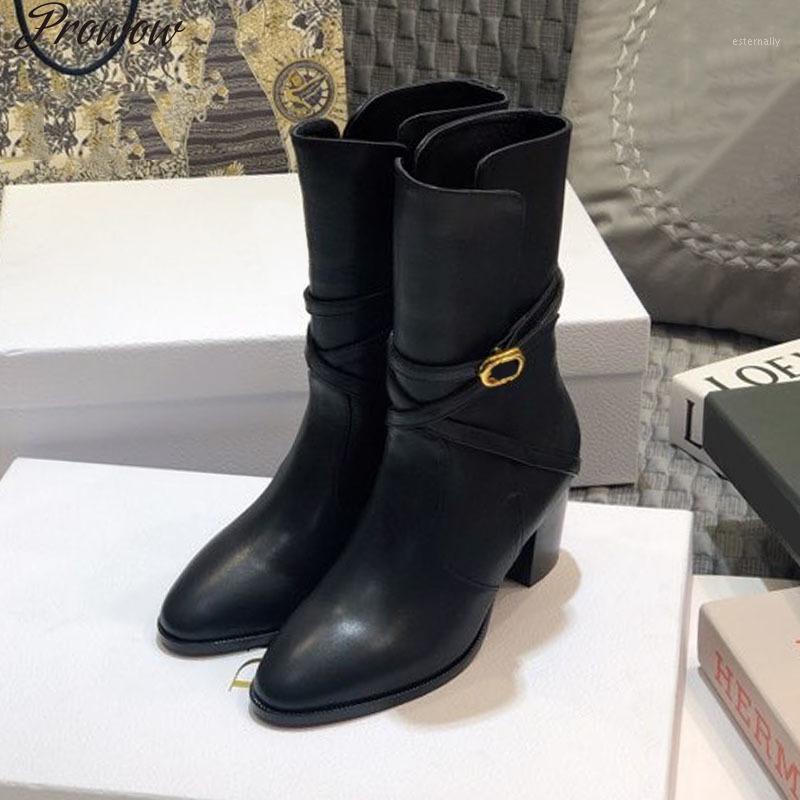 Prowow Genuine Leather Pointed Toe Boots Brand Design Women Shoes High Heels 7cm Mid-Calf Female Boots Zapatos Mujer1, Black
Prowow Genuine Leather Pointed Toe Boots Brand Design Women Shoes High Heels 7cm Mid-Calf Female Boots Zapatos Mujer1, Black