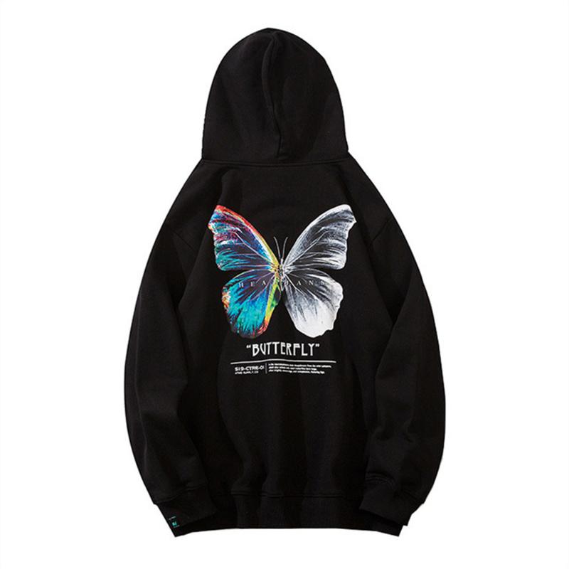 Men Hip Hop Sweatshirt Hoodie Color Butterfly Streetwear Harajuku Pullover Hoodie Cotton Fleece 2020 Winter Autumn Black
Men Hip Hop Sweatshirt Hoodie Color Butterfly Streetwear Harajuku Pullover Hoodie Cotton Fleece 2020 Winter Autumn Black