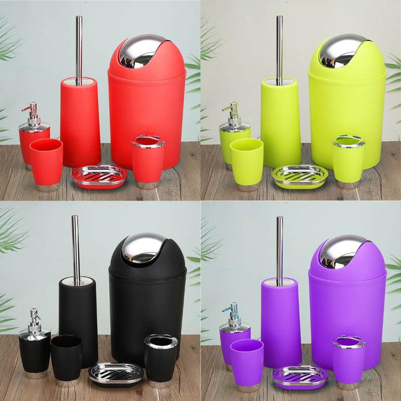 6pcs Bathroom Accessories Sets Toothpaste Tooth Brush Holder Hand Soap Shampoo Storage Bottle With Press Swith Toilet Cleaner
6pcs Bathroom Accessories Sets Toothpaste Tooth Brush Holder Hand Soap Shampoo Storage Bottle With Press Swith Toilet Cleaner