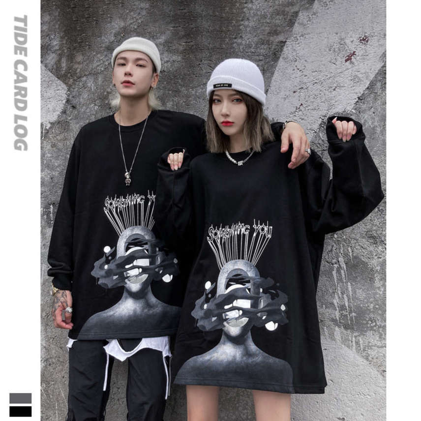 Autumn winter new round neck loose animation printed sweater cartoon couple fashion men's and women's high street top, Black
Autumn winter new round neck loose animation printed sweater cartoon couple fashion men's and women's high street top, Black