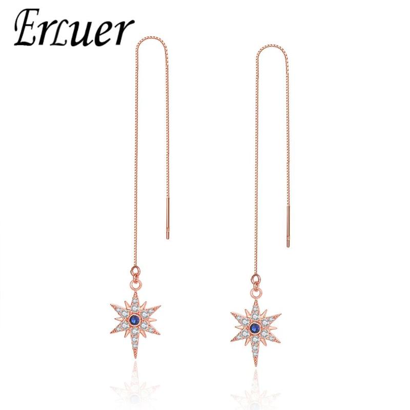 ERLUER summer earrings for women Fashion crystal Zircon hexagon jewelry Girl rose gold romantic wedding Dangle Earring jewellery
ERLUER summer earrings for women Fashion crystal Zircon hexagon jewelry Girl rose gold romantic wedding Dangle Earring jewellery