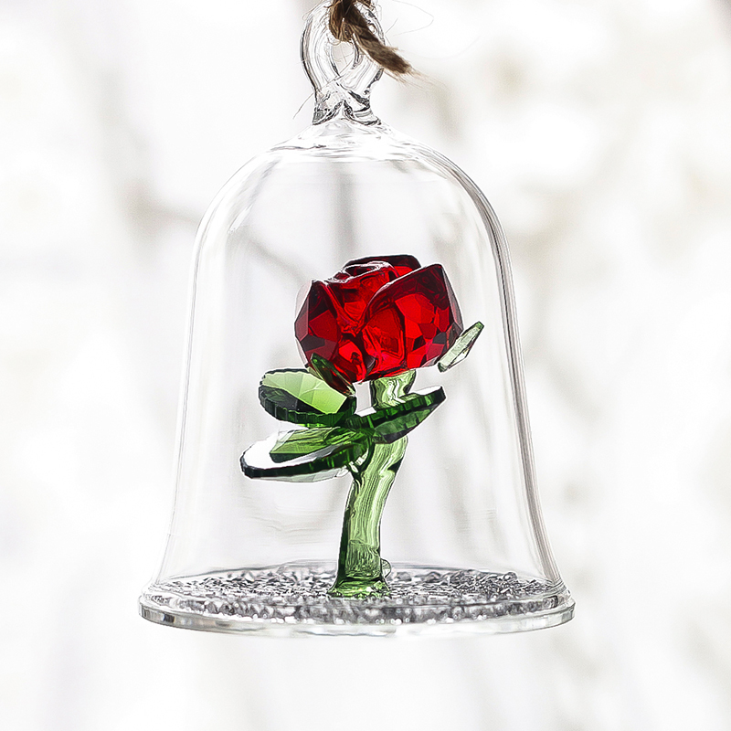 H&D 12 Styles Crystal Red Flower Figurines Spring Bouquet Sculpture Ornament Souvenir Collectible Gift Home Decor Wedding Favors T200710