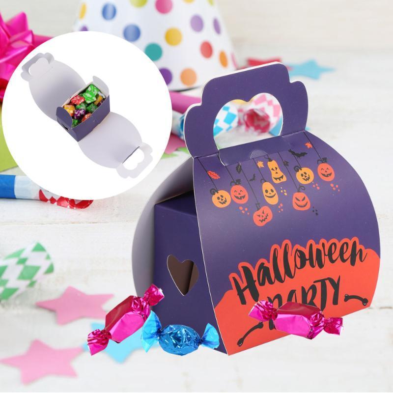 1 Set Halloween Pumpkin Candy Box Treat Bag Set Goodies Box Bag Kit1