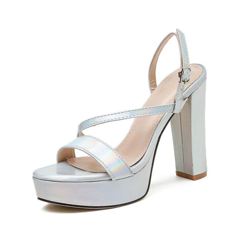 New Sexy Sandals Summer PU Leather Platform Thick Heels Open Toe Buckle Strap Womens Slides Wedding Shoes Plus Size 35-42, Silver
New Sexy Sandals Summer PU Leather Platform Thick Heels Open Toe Buckle Strap Womens Slides Wedding Shoes Plus Size 35-42, Silver