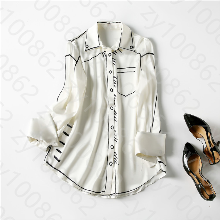 2021 Spring Long Sleeve Lapel Neck Pink / Blue Contrast Color Natural 20MM Silk Single-Breasted Blouse Elegant Loose Shirt Shirts WD28171, White
2021 Spring Long Sleeve Lapel Neck Pink / Blue Contrast Color Natural 20MM Silk Single-Breasted Blouse Elegant Loose Shirt Shirts WD28171, White