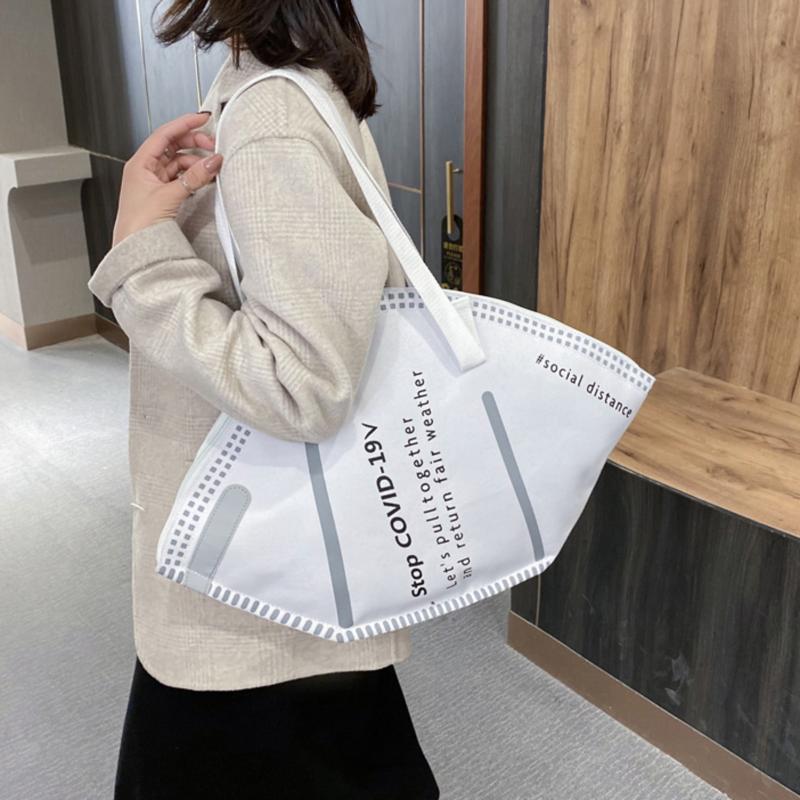 Totes Capacity Handbags Large Casual Women Canvas Tote Bags Creative Hobos Mask Shoulder Female Fashion Trendy Ladies Shopper Bag, Black
Totes Capacity Handbags Large Casual Women Canvas Tote Bags Creative Hobos Mask Shoulder Female Fashion Trendy Ladies Shopper Bag, Black