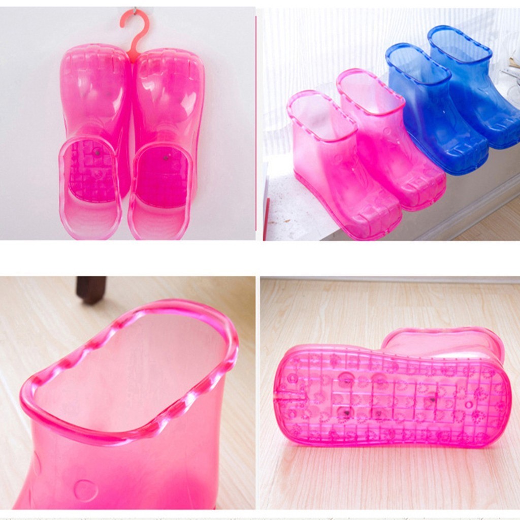 Women Foot Soak Bath Therapy Massage Shoes Relaxation Ankle Boots Acupoint Sole Portable Home Feet Care Hot water Zapatos Mujer Y200114