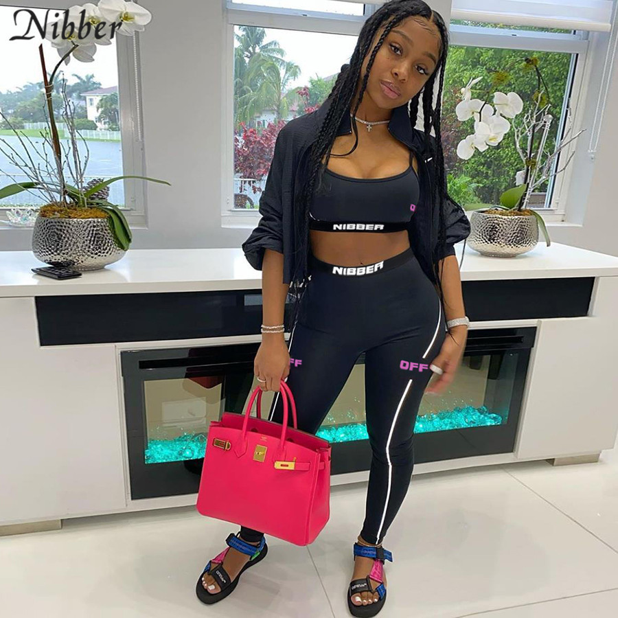 Nibber OFFoutdoors Jogging 2piece set woman high elastic Sports vest leggings matchingset Gym workout activityslim tracksuit, Gray
Nibber OFFoutdoors Jogging 2piece set woman high elastic Sports vest leggings matchingset Gym workout activityslim tracksuit, Gray