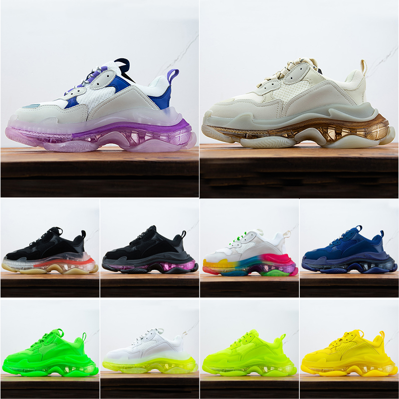 New Fashion men women Casual Dad Shoes neon green Triple-S 17FW Sneakers Tripler Black Pink Crystal clear sole Bottom Paris Platform Shoes, Triple black 36-45
New Fashion men women Casual Dad Shoes neon green Triple-S 17FW Sneakers Tripler Black Pink Crystal clear sole Bottom Paris Platform Shoes, Triple black 36-45