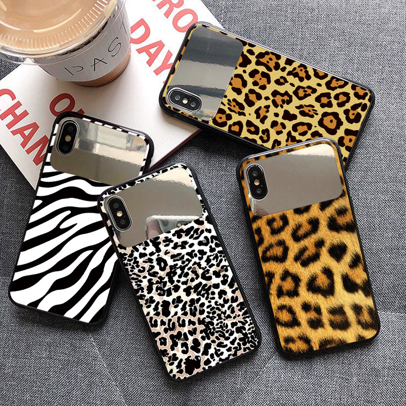 Makeup Mirror Glass Phone Case For iPhone 11 12 Pro Max 7 8 Plus Xs XR TPU Cell Phone Back Cover Leopard Pattern for iPhone 11 pro max Case, Design-06
Makeup Mirror Glass Phone Case For iPhone 11 12 Pro Max 7 8 Plus Xs XR TPU Cell Phone Back Cover Leopard Pattern for iPhone 11 pro max Case, Design-06