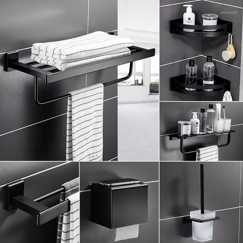Bathroom Accessories Towel Rack Towel Bar Paper Holder Corner Shelf Toilet Brush holder Robe Hooks Black Bathroom Hardware Set1
Bathroom Accessories Towel Rack Towel Bar Paper Holder Corner Shelf Toilet Brush holder Robe Hooks Black Bathroom Hardware Set1