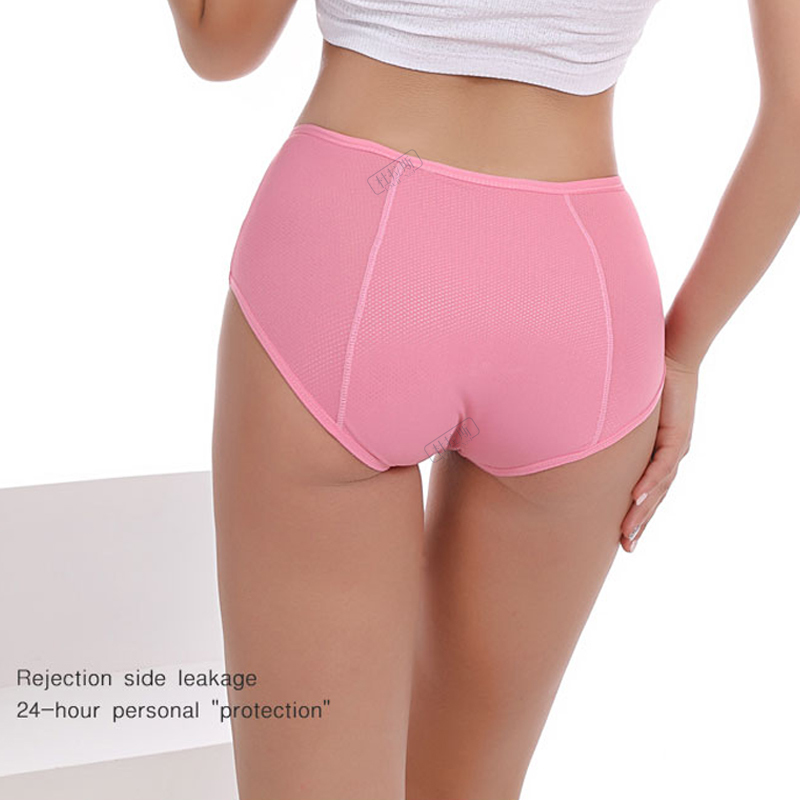 Sexy Cotton High Waist Women's Underpants Period Panties Leakproof Women Underwear Large Size Physiological Pants Waterproof Bri 201112