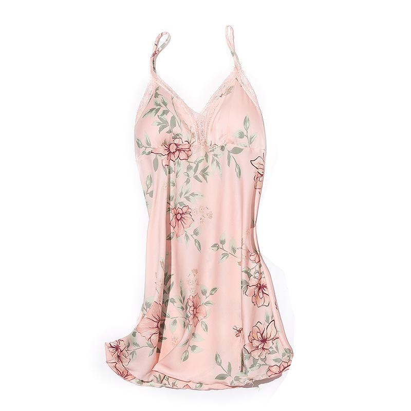 Summer Sexy Nightgown Soft Satin Kimono Bathrobe Gown Home Dress Women Spaghetti Strap Nightdress Print Flower Sleepwear Silky, Black
Summer Sexy Nightgown Soft Satin Kimono Bathrobe Gown Home Dress Women Spaghetti Strap Nightdress Print Flower Sleepwear Silky, Black