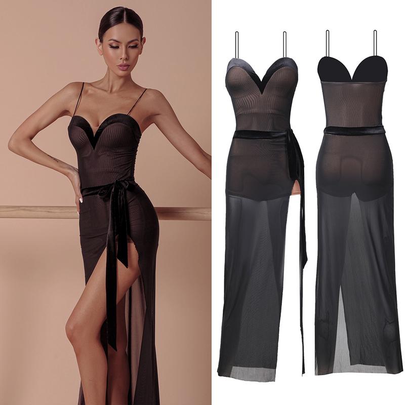 New Latin Dance Dress Women Sexy Suspender Black Dress Party Prom Latin Performance Practice Costume Competition Dresses
New Latin Dance Dress Women Sexy Suspender Black Dress Party Prom Latin Performance Practice Costume Competition Dresses