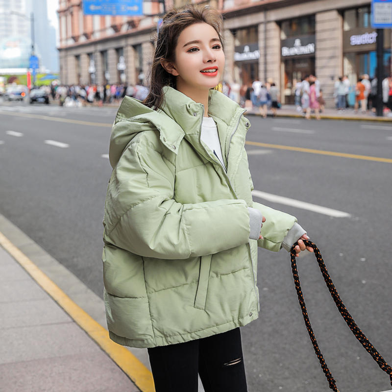 Short Winter Jacket Women Oversize Parka Coat Warm Thick Down Cotton Coat Female Loose Hooded Padded Women Winter Jacket Q1913 200928