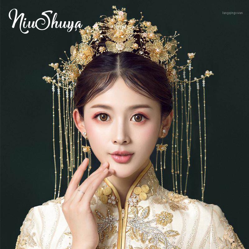 Hair Clips & Barrettes NiuShuya Chinese Style Wedding Jewelry Golden Bridal Crown Phoenix Coronet Handmade Bride Headwear Accessories1
Hair Clips & Barrettes NiuShuya Chinese Style Wedding Jewelry Golden Bridal Crown Phoenix Coronet Handmade Bride Headwear Accessories1