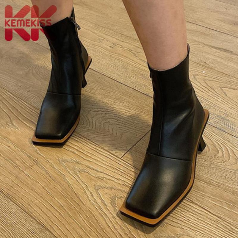 KemeKiss New Design Woman Ankle Boots Genuine Leather Low Heel Women Short Boots Fashion Cool Ladies Shoes Footwear Size 33-40, Brown
KemeKiss New Design Woman Ankle Boots Genuine Leather Low Heel Women Short Boots Fashion Cool Ladies Shoes Footwear Size 33-40, Brown
