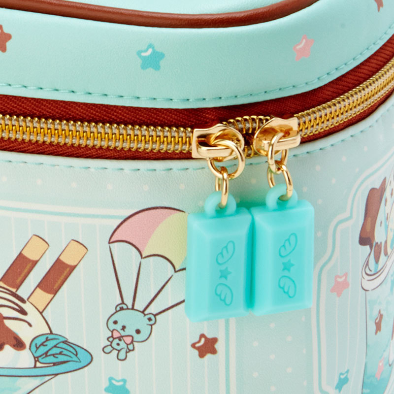 Cute Cartoon Cinnamoroll Chocolate Blue Makeup Bag PU Leather Cosmetic Box Travel Organizer Beauty Case Storage Toiletry Bags Y200714