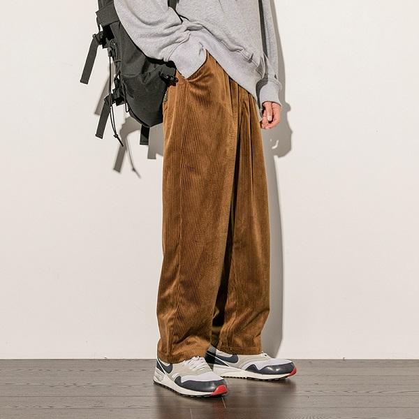 Corduroy pants men casual loose staight trousers mens joggers middle-aged corduroy trousers male fashion autumn winter pant