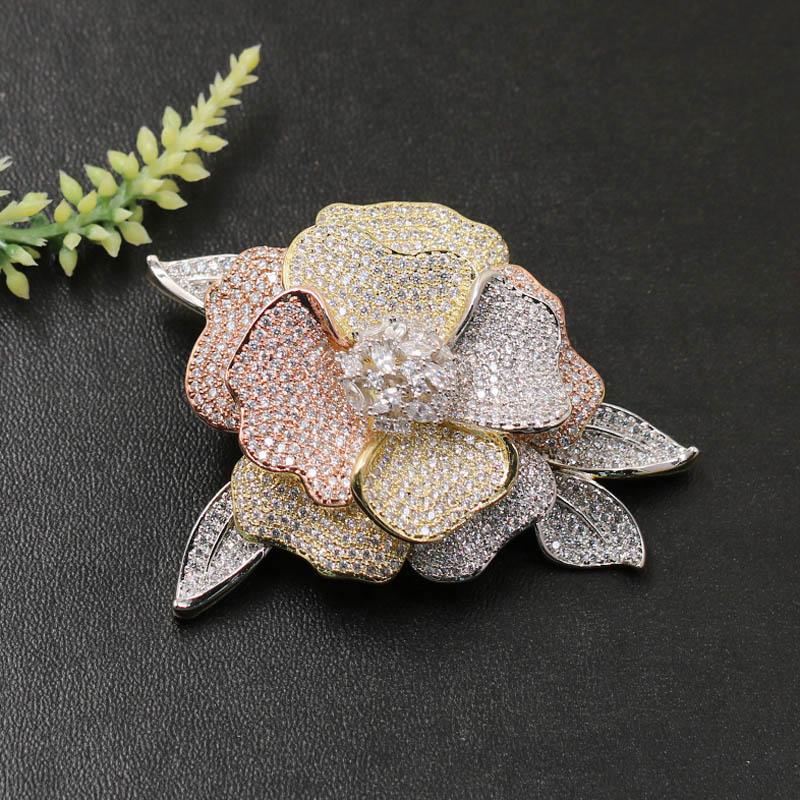 Pins, Brooches Vanifin Fashion Jewelry Trendy Blooming Flower With Leaf Brooch Pendant Dual Use For Engagement Banquet Luxury Bridal Gift
Pins, Brooches Vanifin Fashion Jewelry Trendy Blooming Flower With Leaf Brooch Pendant Dual Use For Engagement Banquet Luxury Bridal Gift